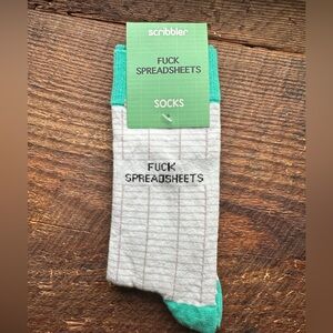 Scribbler F*ck Spreadsheets Socks